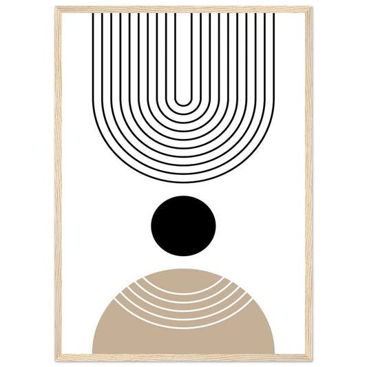 Cuadro Minimalista Geométrico Negro - La Casa Del Cuadro