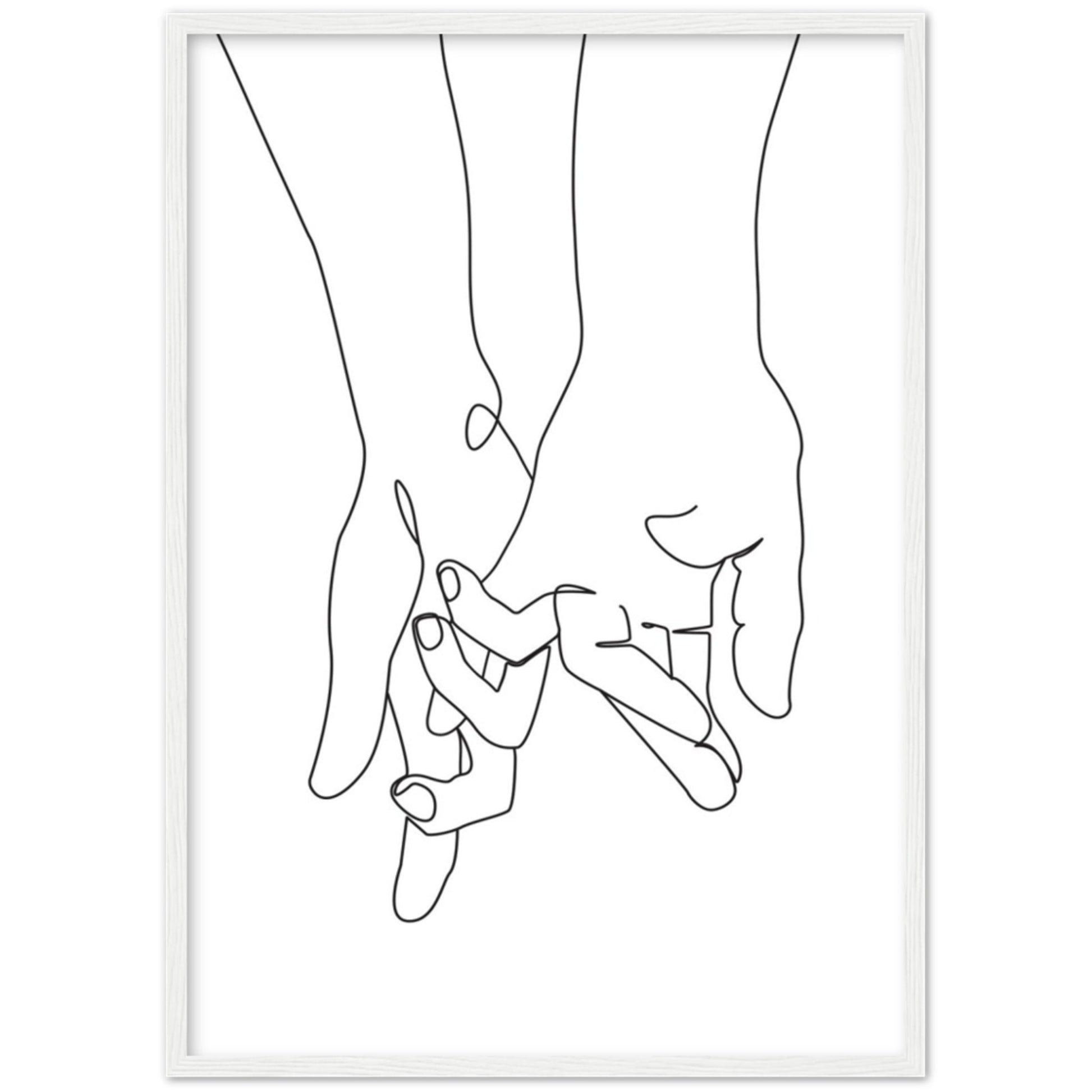 Cuadro Minimalista Manos Amorosas - La Casa Del Cuadro