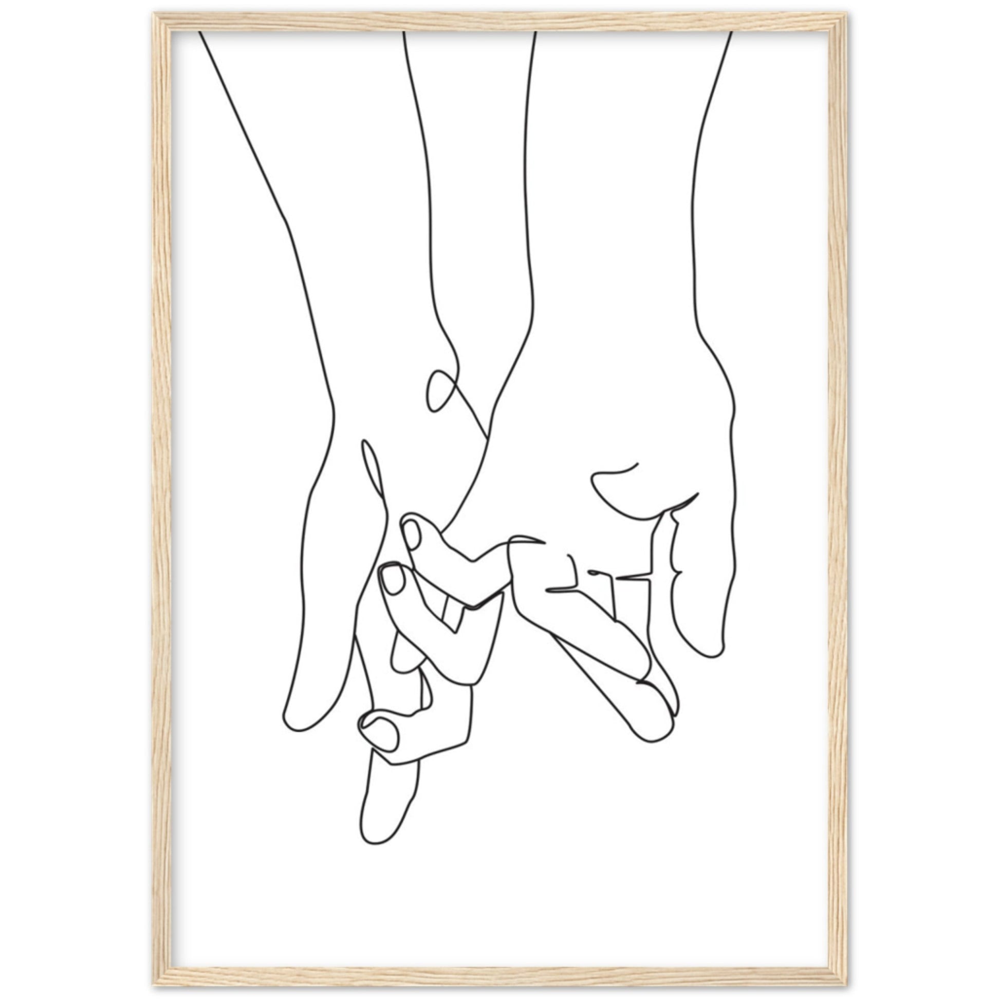 Cuadro Minimalista Manos Amorosas - La Casa Del Cuadro