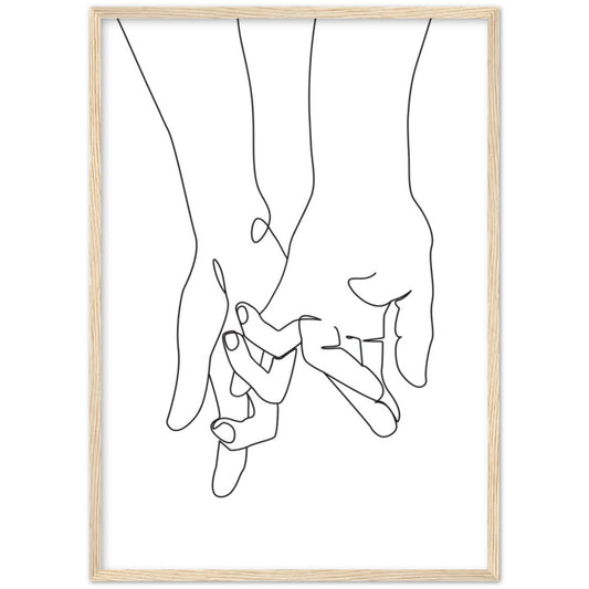 Cuadro Minimalista Manos Amorosas - La Casa Del Cuadro