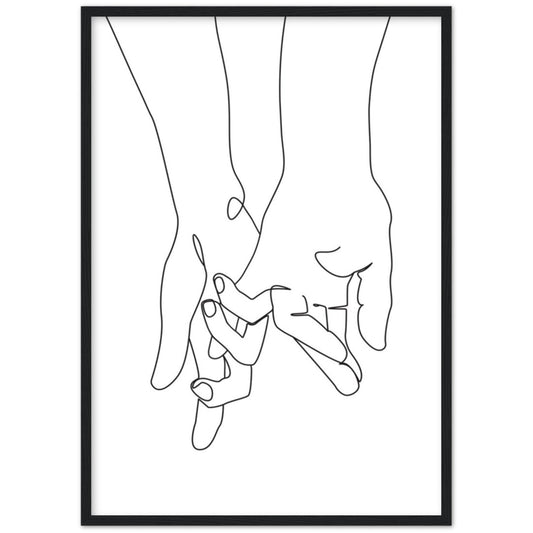 Cuadro Minimalista Manos Amorosas - La Casa Del Cuadro