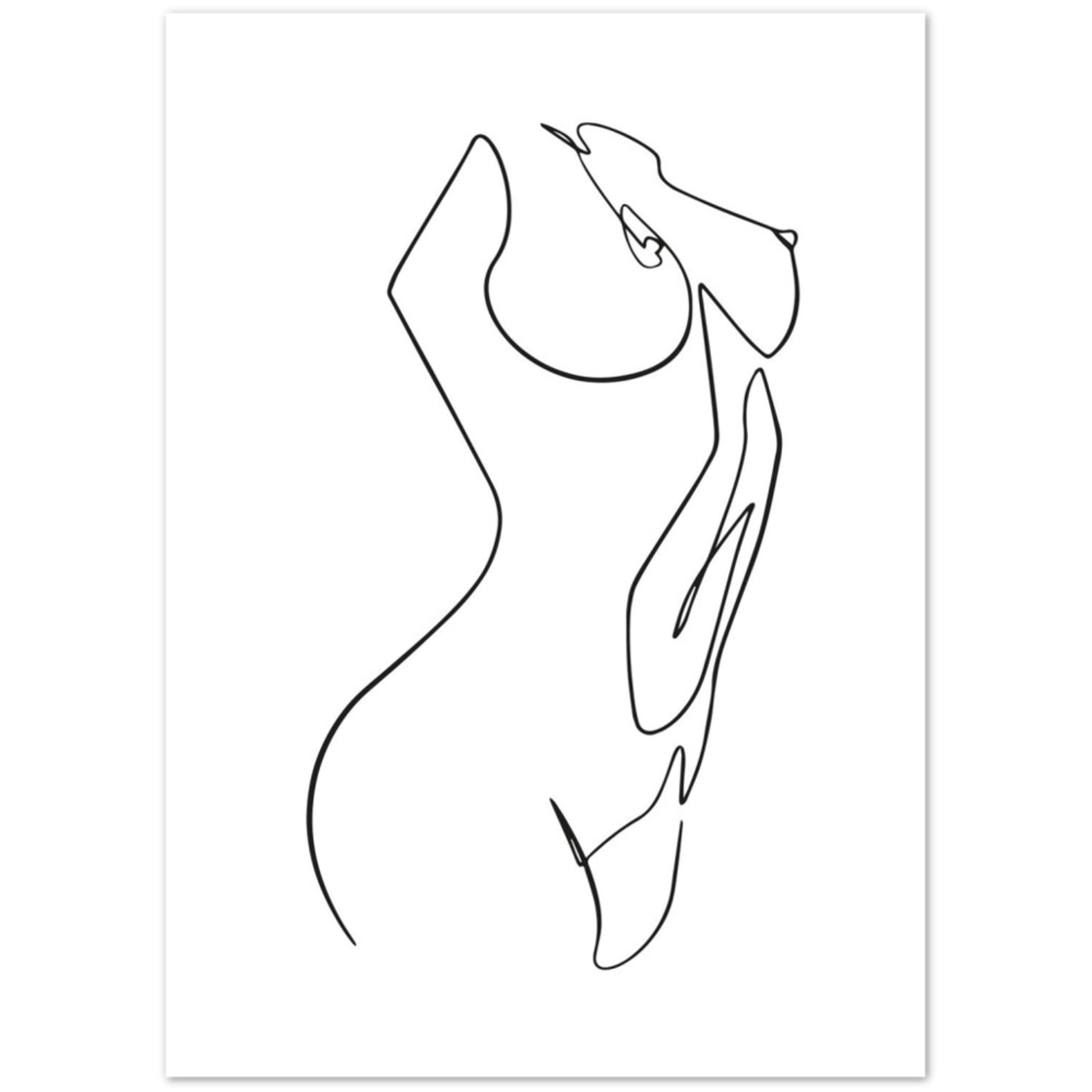 Cuadro Minimalista Mujer Desnuda - La Casa Del Cuadro
