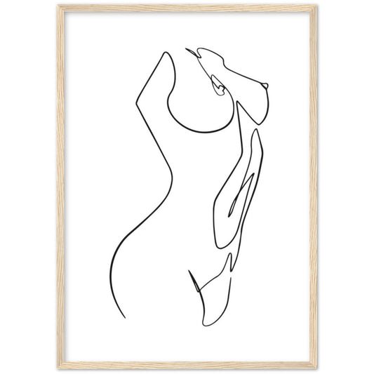 Cuadro Minimalista Mujer Desnuda - La Casa Del Cuadro