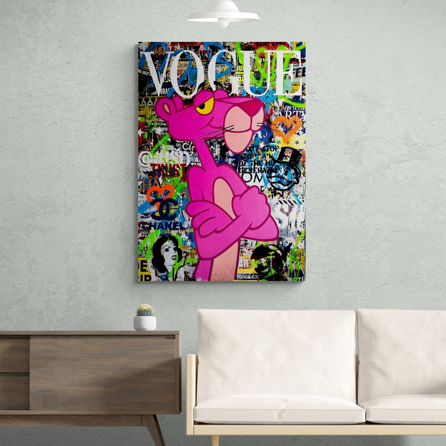 Cuadro Pantera Rosa Pop Art - La Casa Del Cuadro