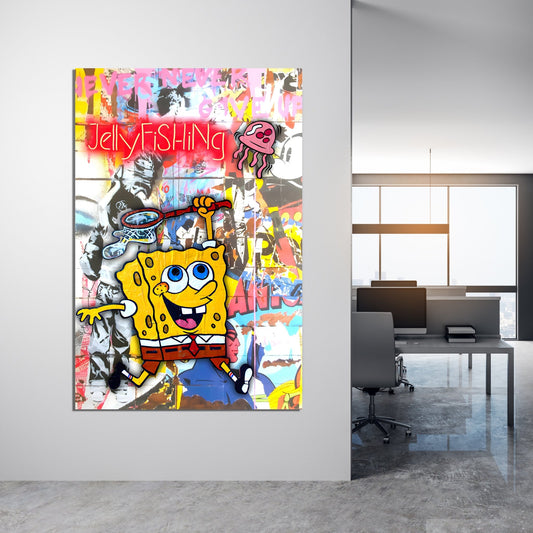 Cuadro Pop Art Bob Esponja - La Casa Del Cuadro