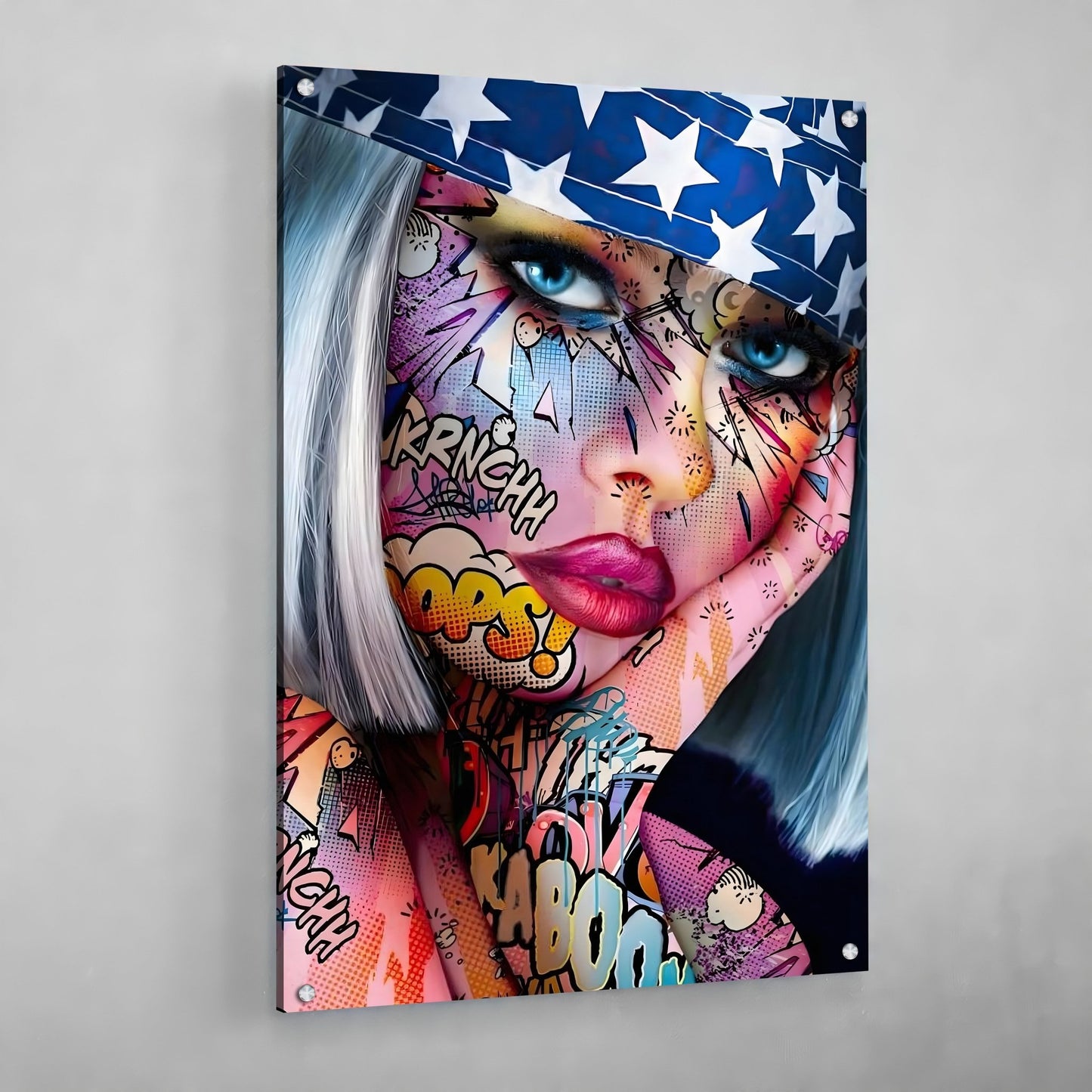 Cuadro Pop Art Cara De Mujer - La Casa Del Cuadro