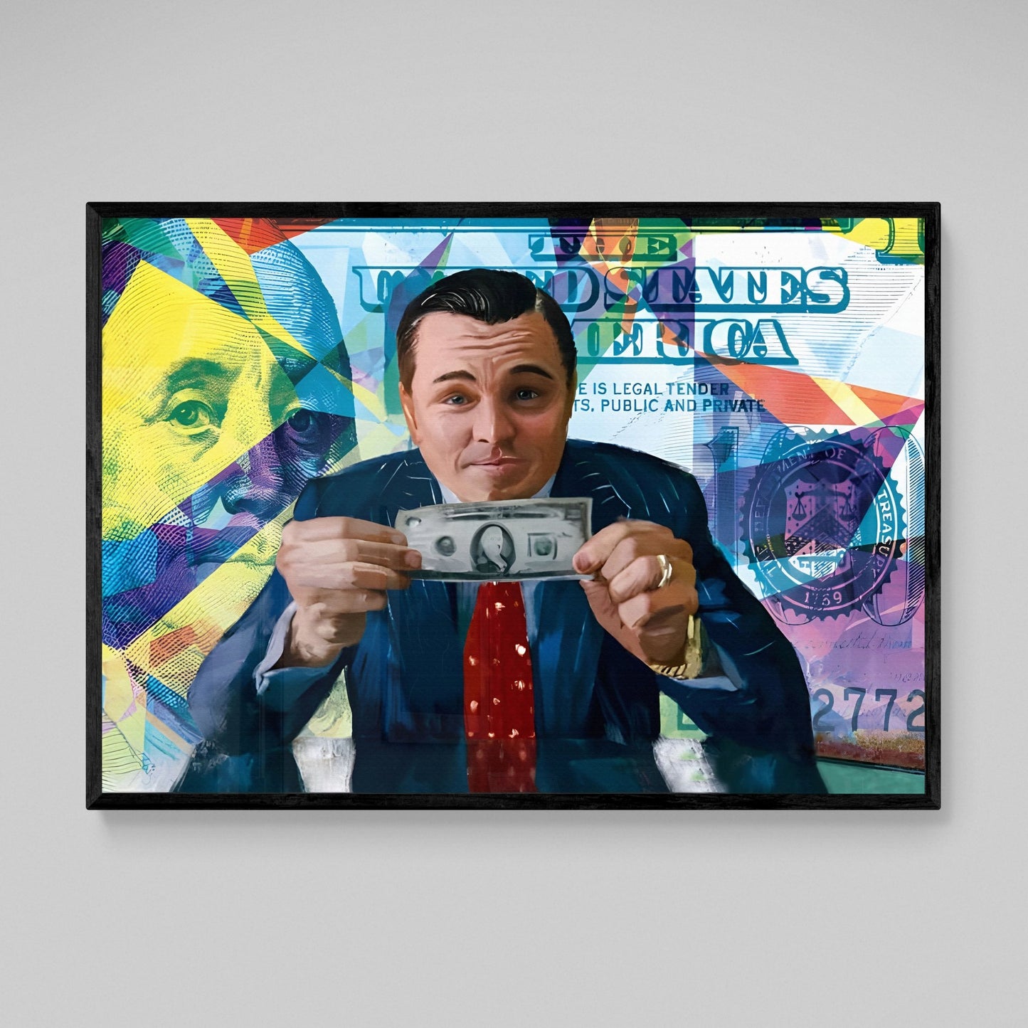 Cuadro Pop Art El Lobo De Wall Street - La Casa Del Cuadro