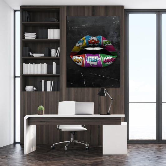 Cuadro Pop Art Labios - La Casa Del Cuadro