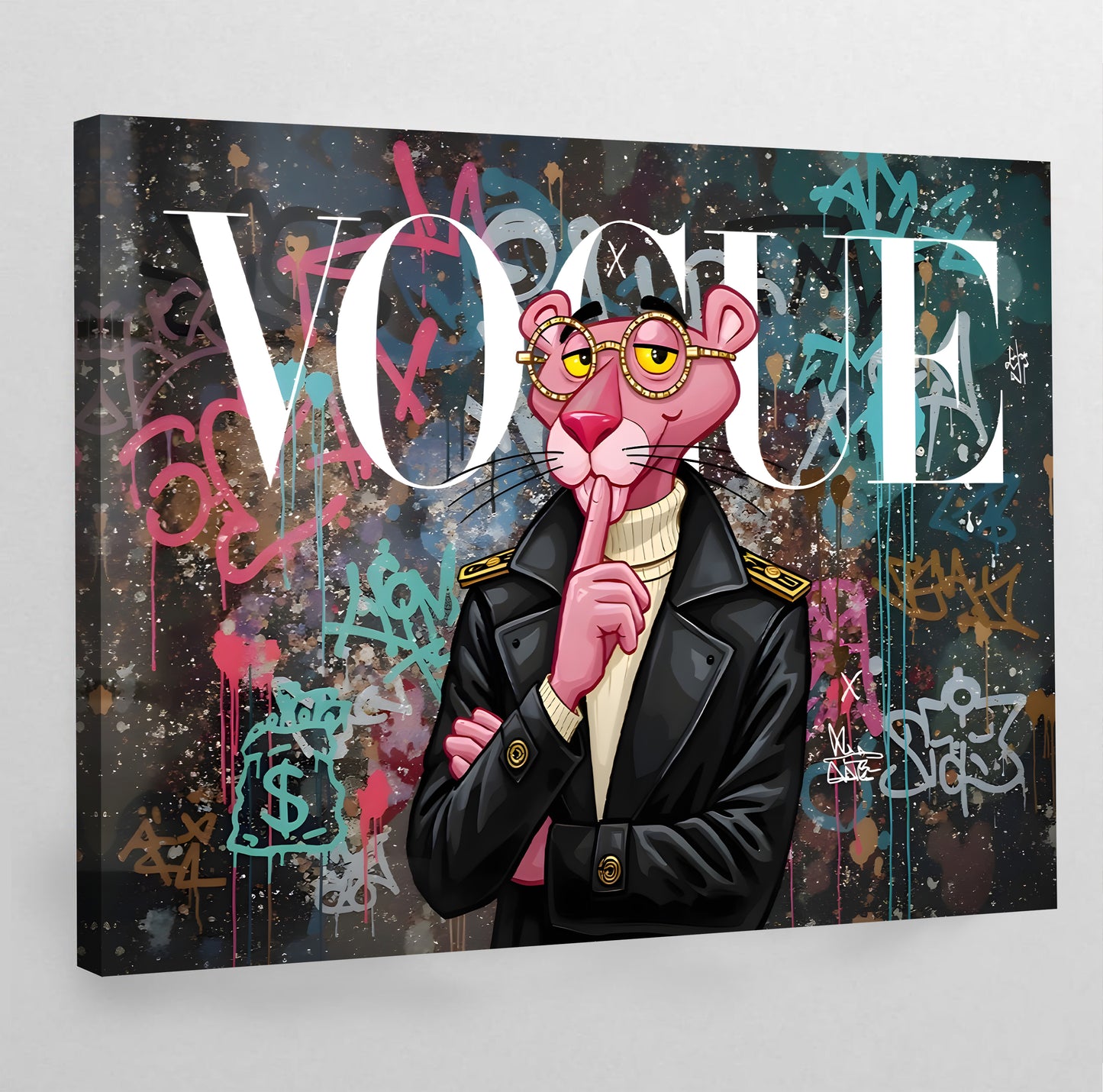 Cuadro Graffiti Pantera Rosa