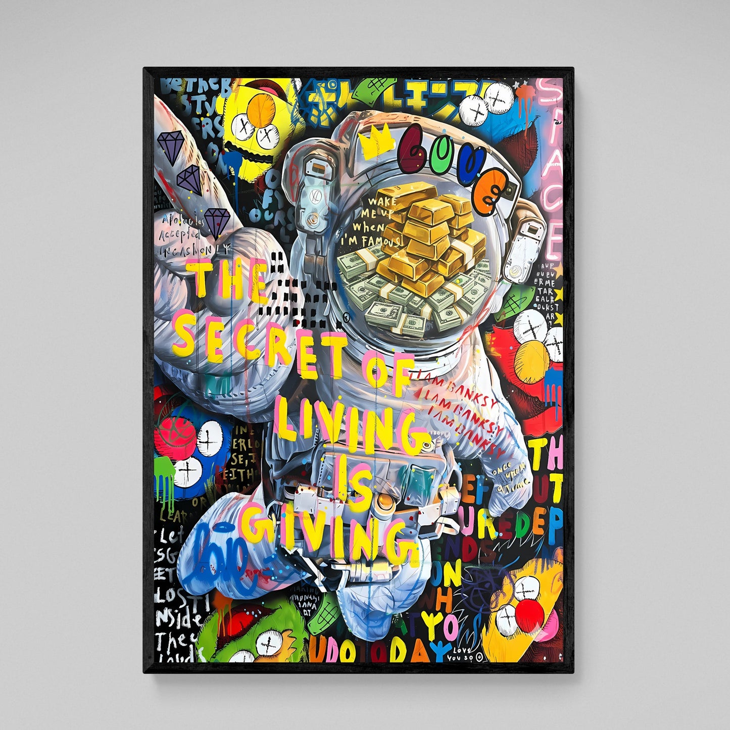 Cuadro Astronauta Graffiti - La Casa Del Cuadro