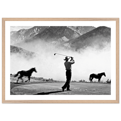 Cuadro Blanco y Negro Golf y Caballos - La Casa Del Cuadro