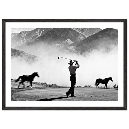 Cuadro Blanco y Negro Golf y Caballos - La Casa Del Cuadro