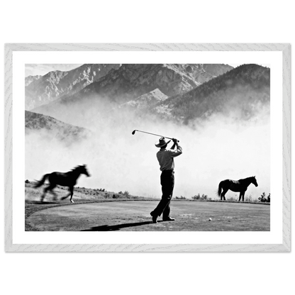 Cuadro Blanco y Negro Golf y Caballos - La Casa Del Cuadro