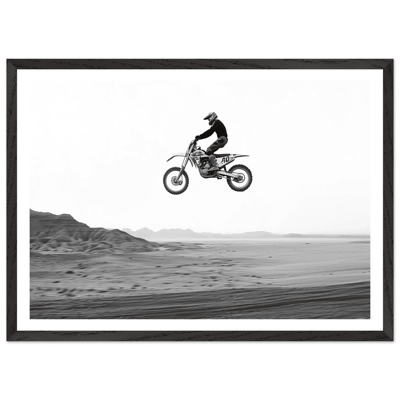 Cuadro Blanco y Negro Motocross - La Casa Del Cuadro
