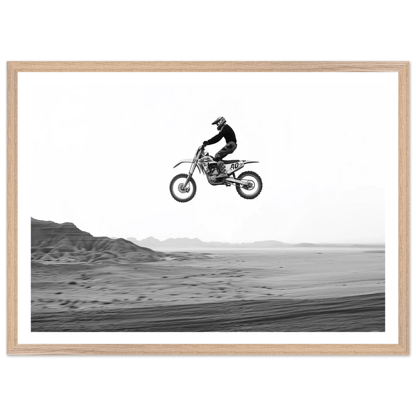 Cuadro Blanco y Negro Motocross - La Casa Del Cuadro