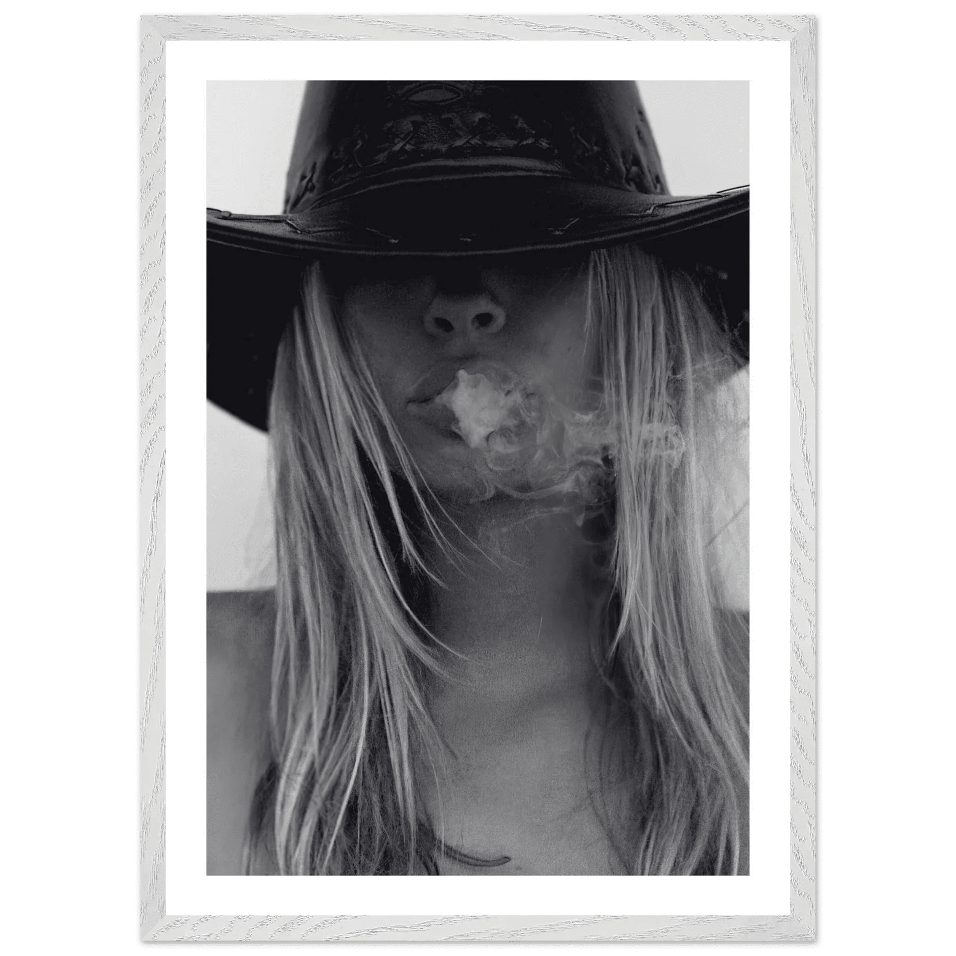 Cuadro Blanco y Negro Mujer Cowboy - La Casa Del Cuadro