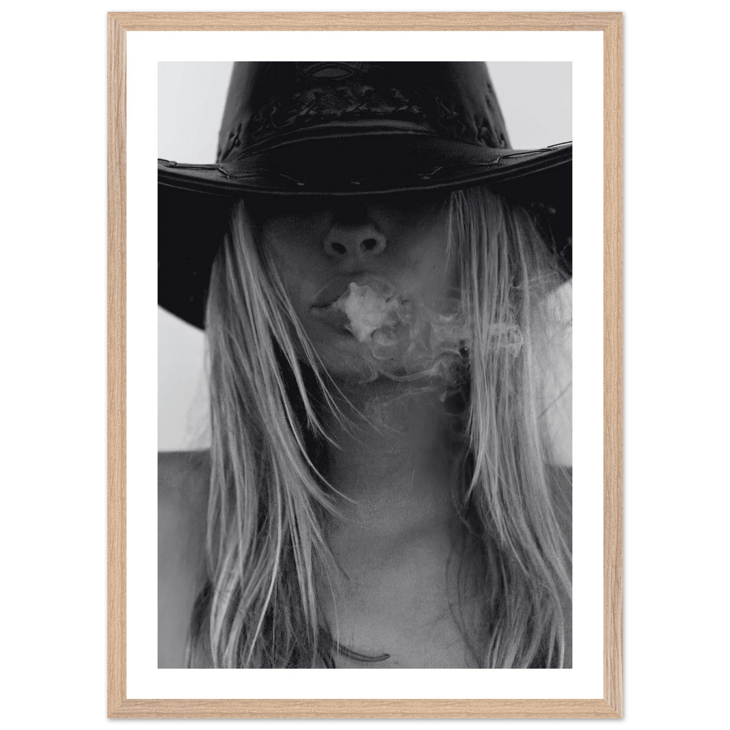 Cuadro Blanco y Negro Mujer Cowboy - La Casa Del Cuadro