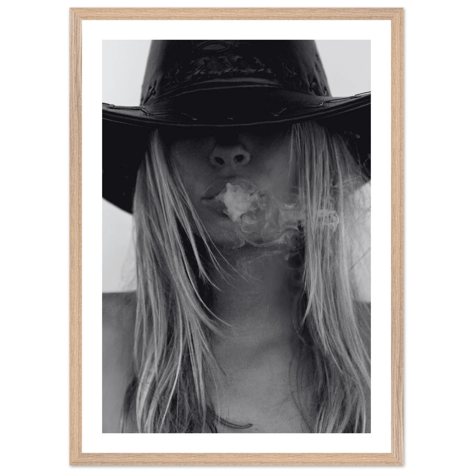 Cuadro Blanco y Negro Mujer Cowboy - La Casa Del Cuadro