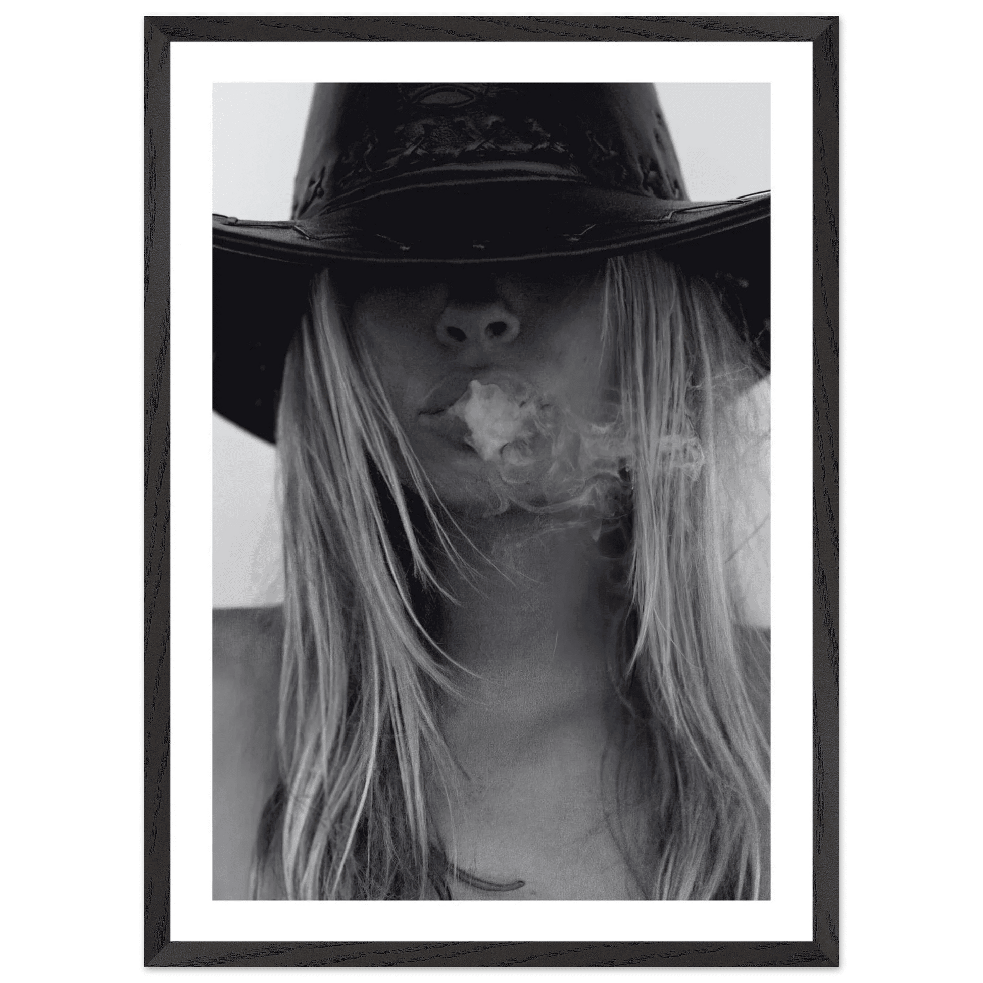 Cuadro Blanco y Negro Mujer Cowboy - La Casa Del Cuadro