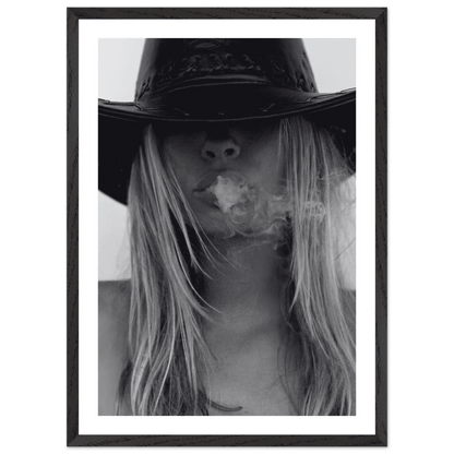 Cuadro Blanco y Negro Mujer Cowboy - La Casa Del Cuadro