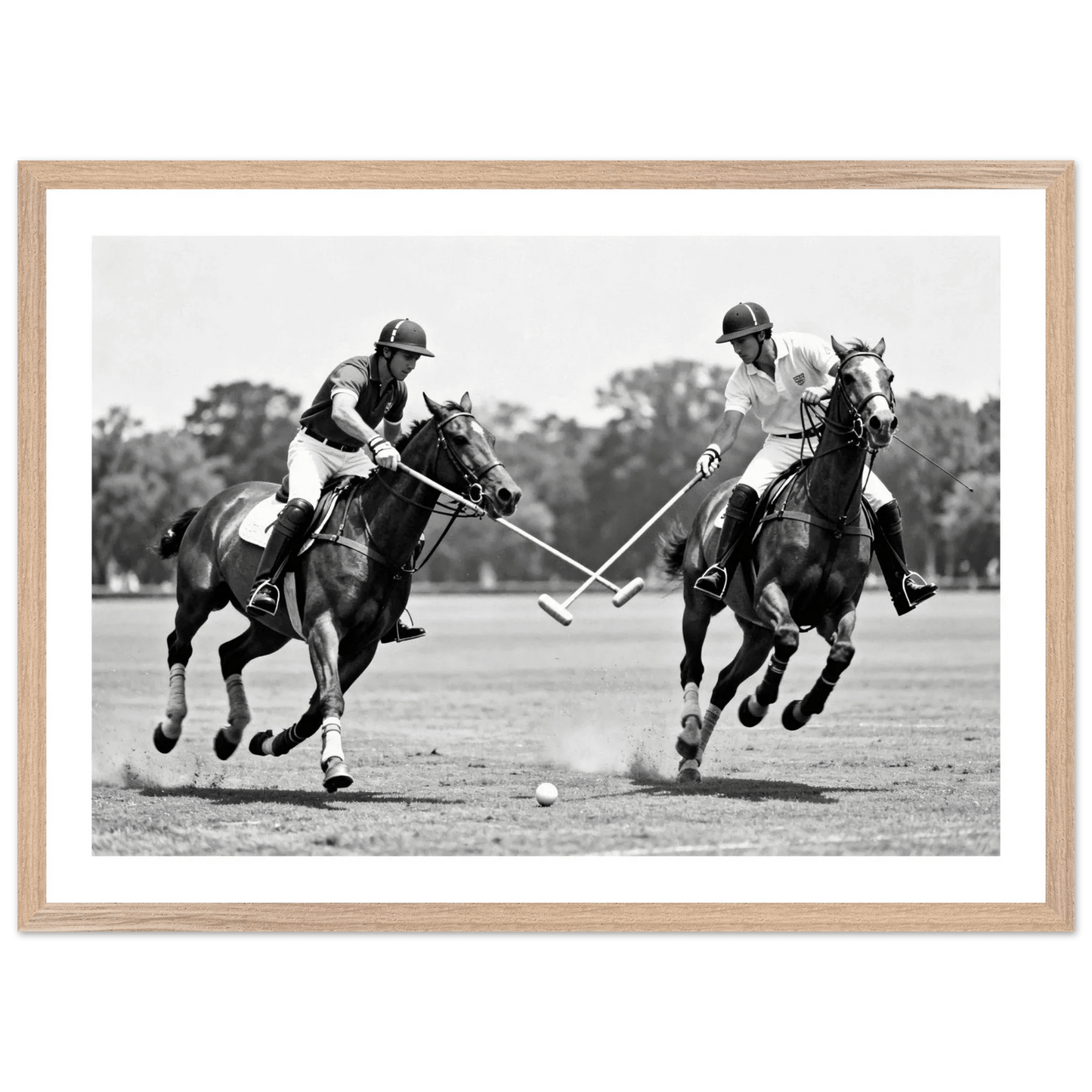 Cuadro Blanco y Negro Partido De Polo - La Casa Del Cuadro