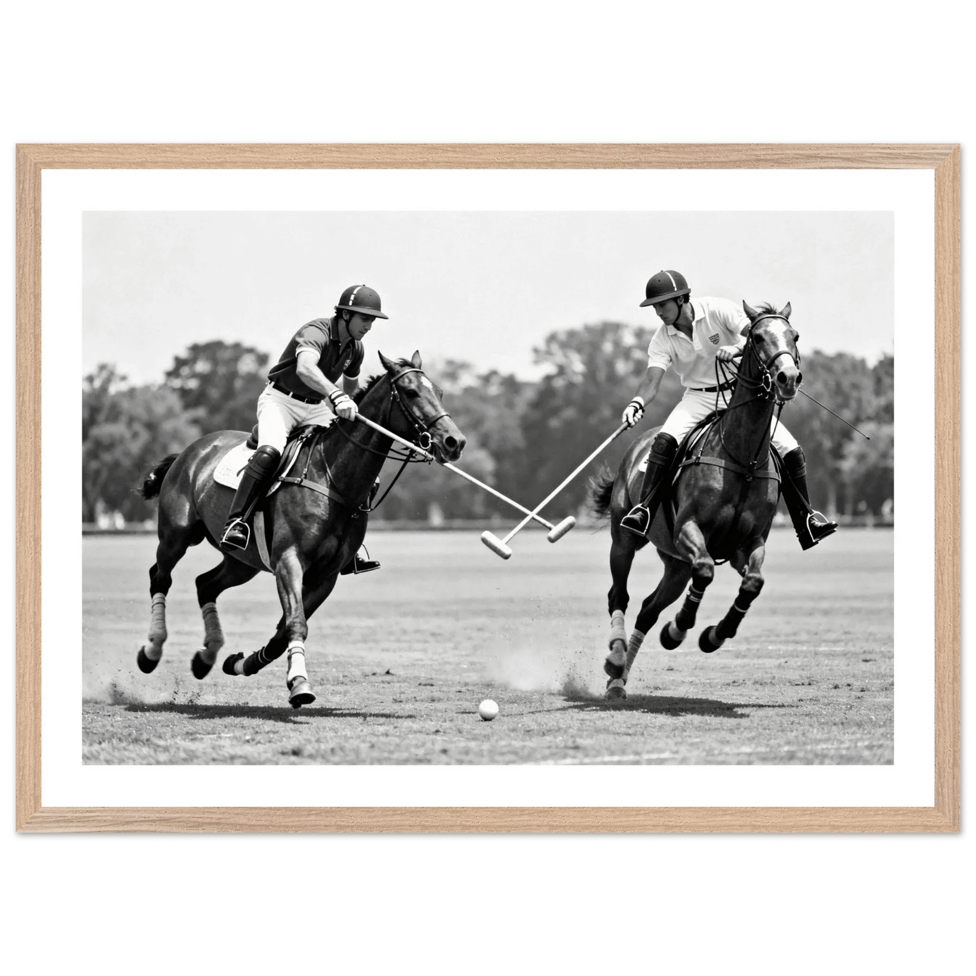 Cuadro Blanco y Negro Partido De Polo - La Casa Del Cuadro