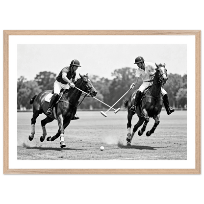 Cuadro Blanco y Negro Partido De Polo - La Casa Del Cuadro