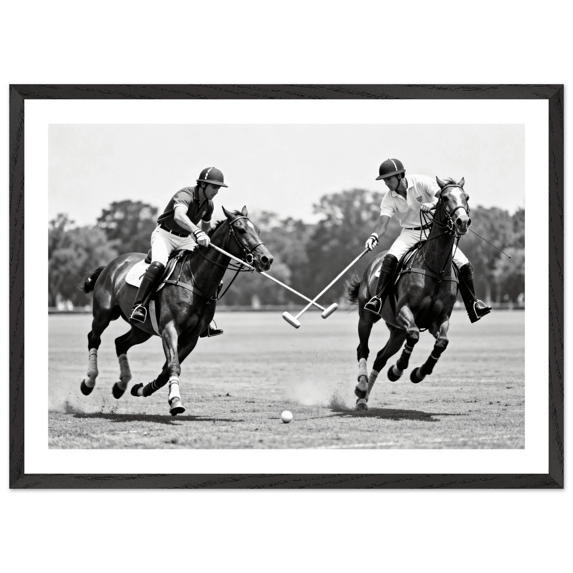 Cuadro Blanco y Negro Partido De Polo - La Casa Del Cuadro