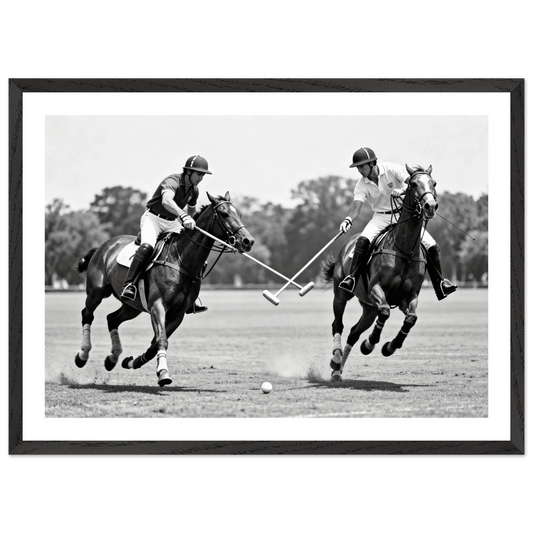 Cuadro Blanco y Negro Partido De Polo - La Casa Del Cuadro