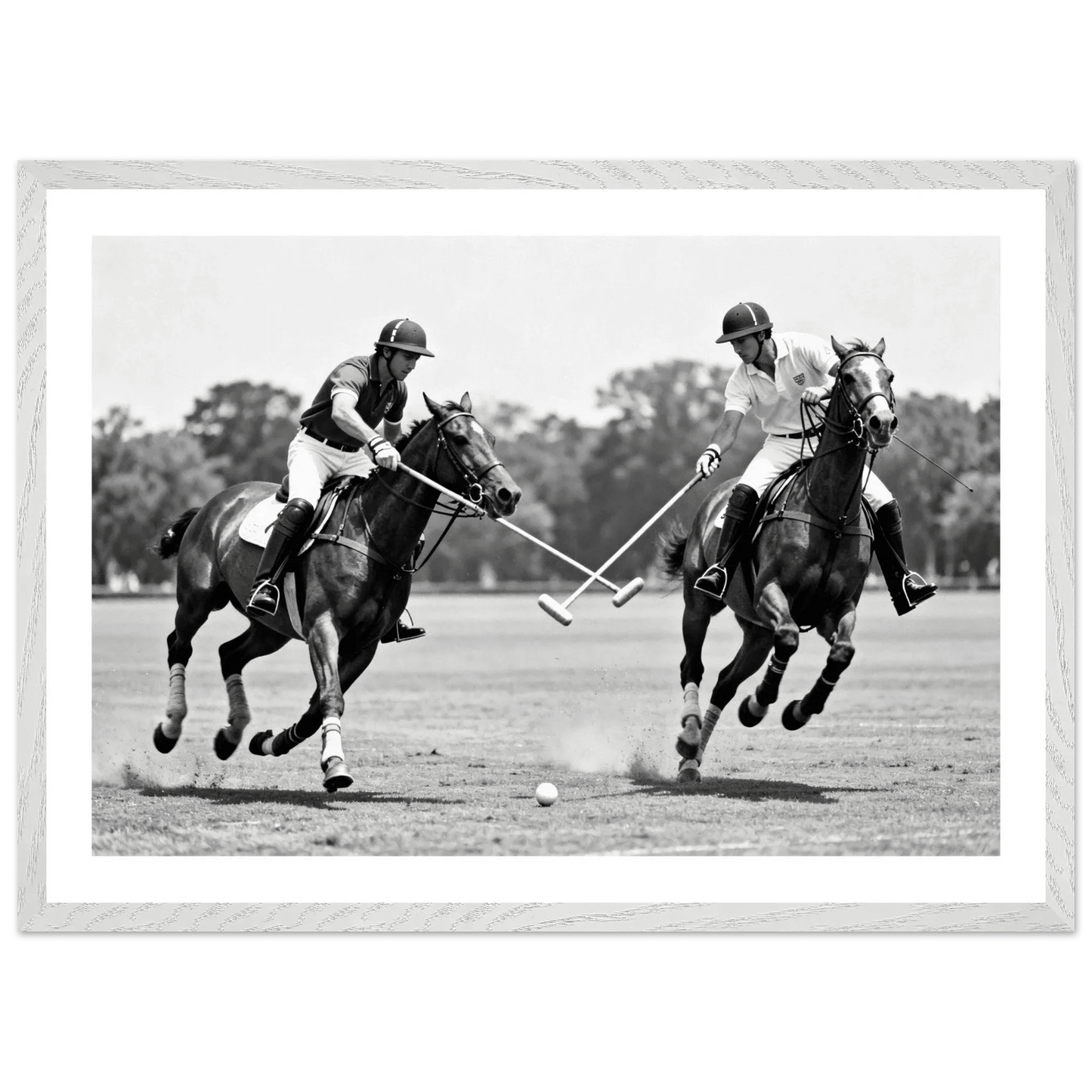 Cuadro Blanco y Negro Partido De Polo - La Casa Del Cuadro