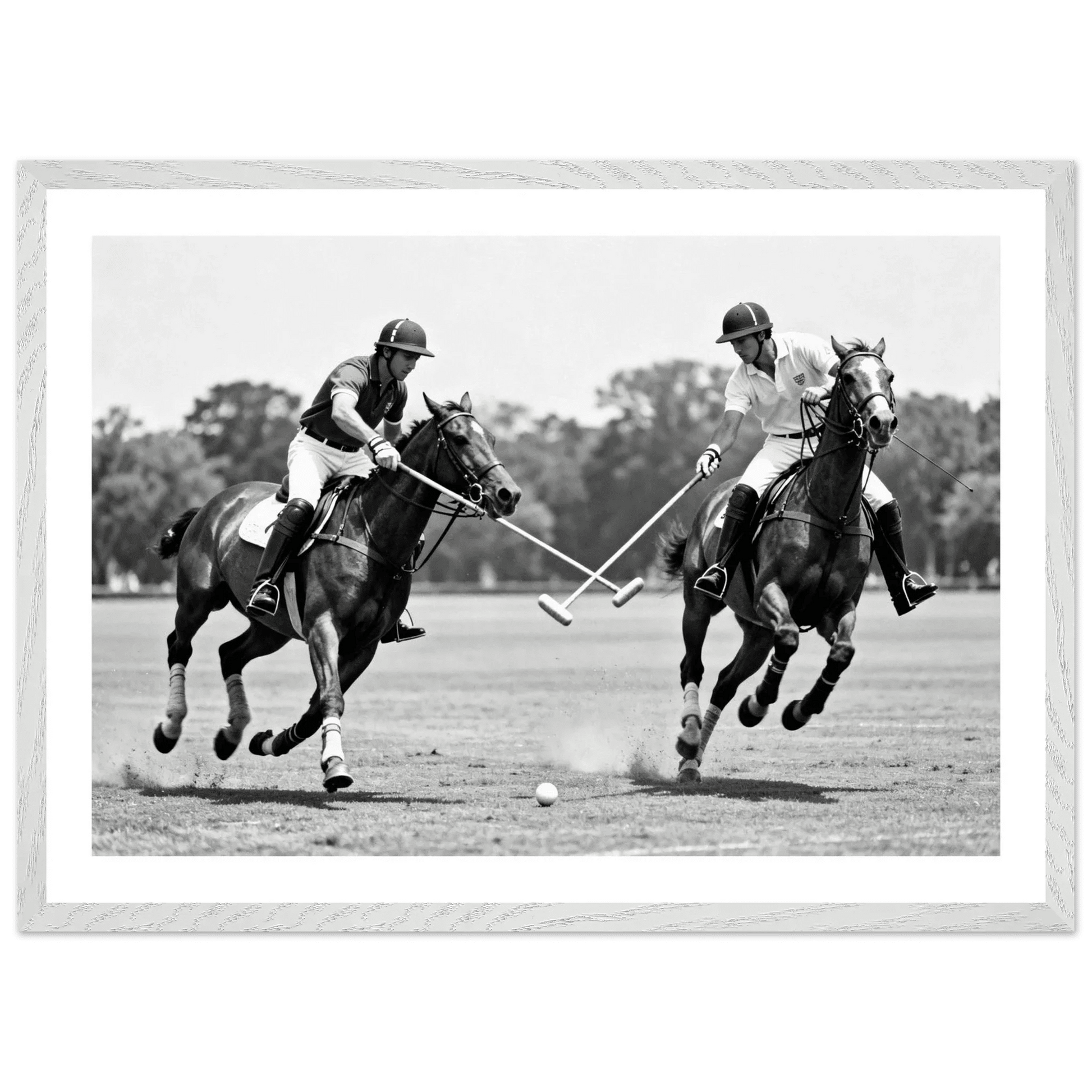 Cuadro Blanco y Negro Partido De Polo - La Casa Del Cuadro