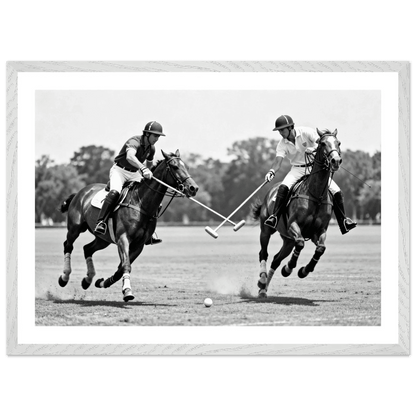 Cuadro Blanco y Negro Partido De Polo - La Casa Del Cuadro