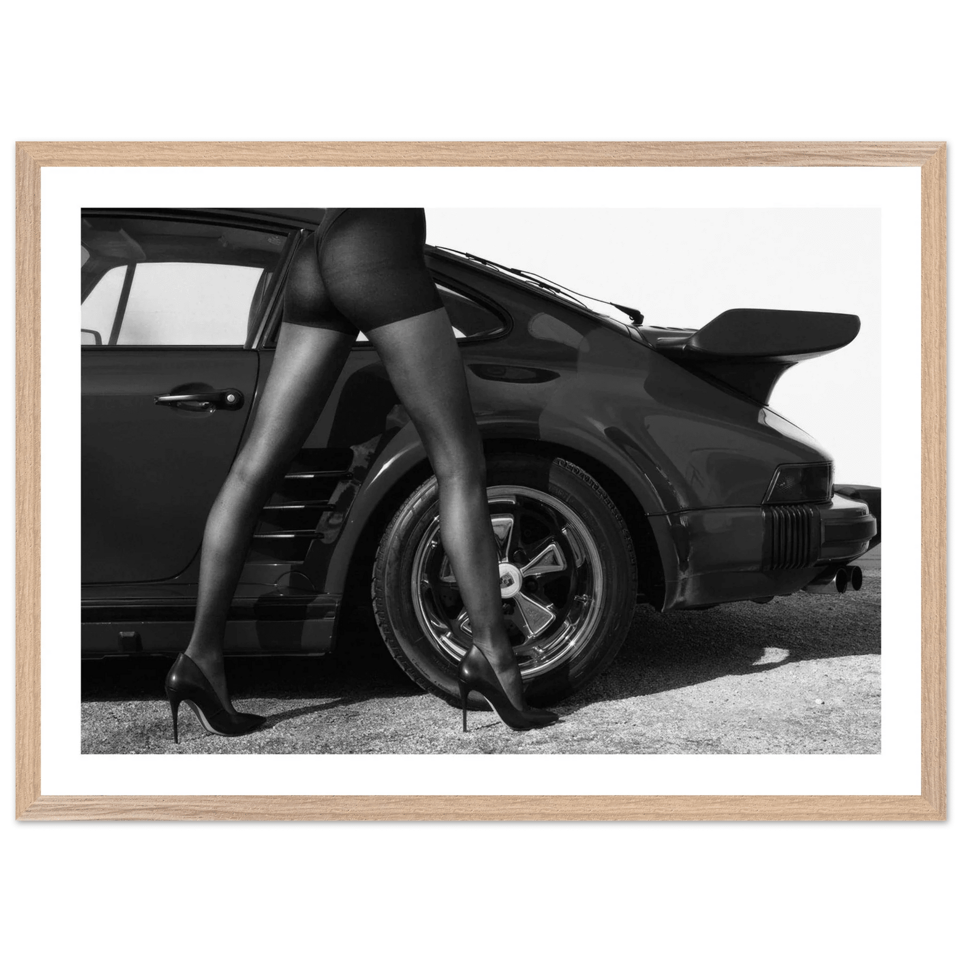 Cuadro Blanco y Negro Porsche Elegante - La Casa Del Cuadro