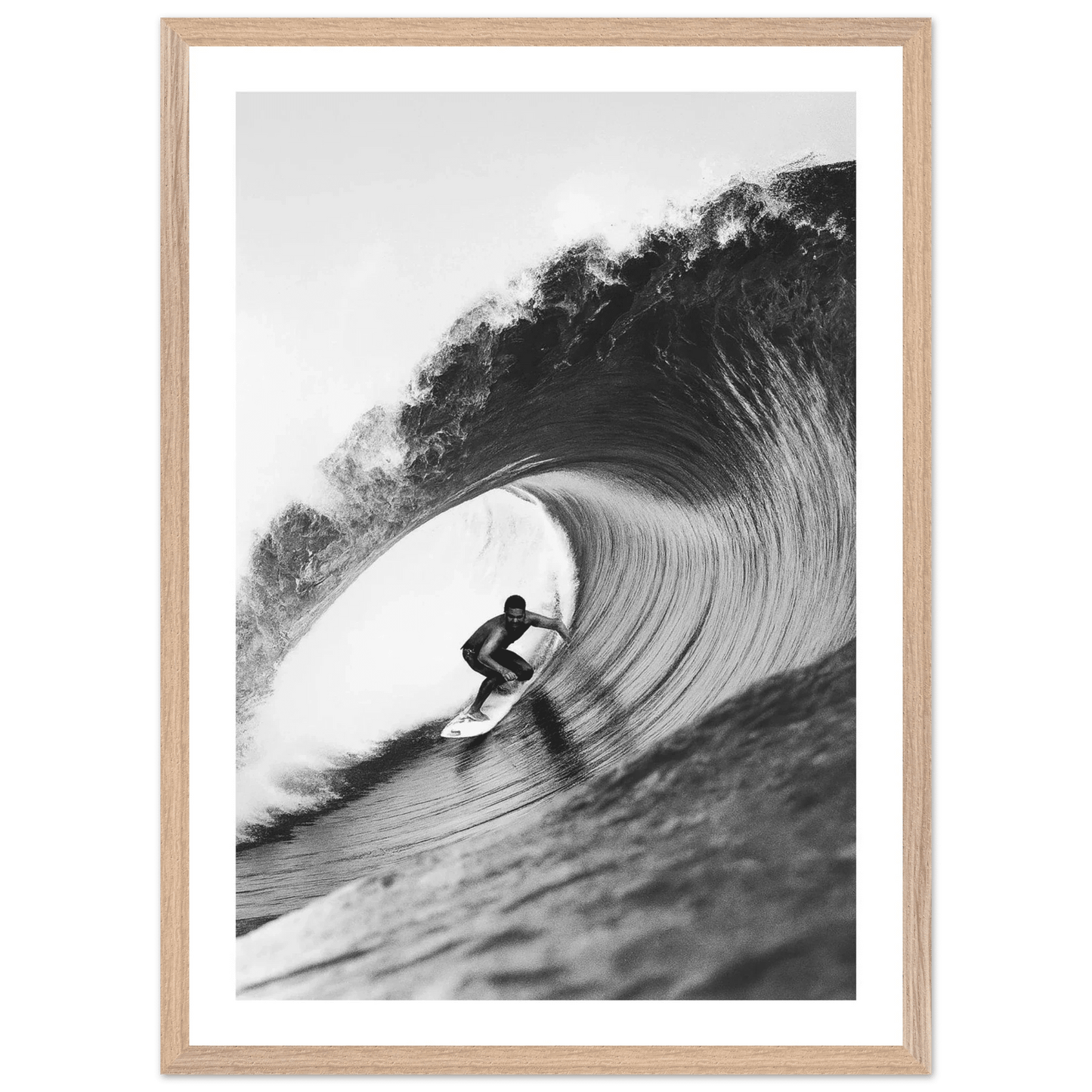 Cuadro Blanco y Negro Surf y Océano - La Casa Del Cuadro
