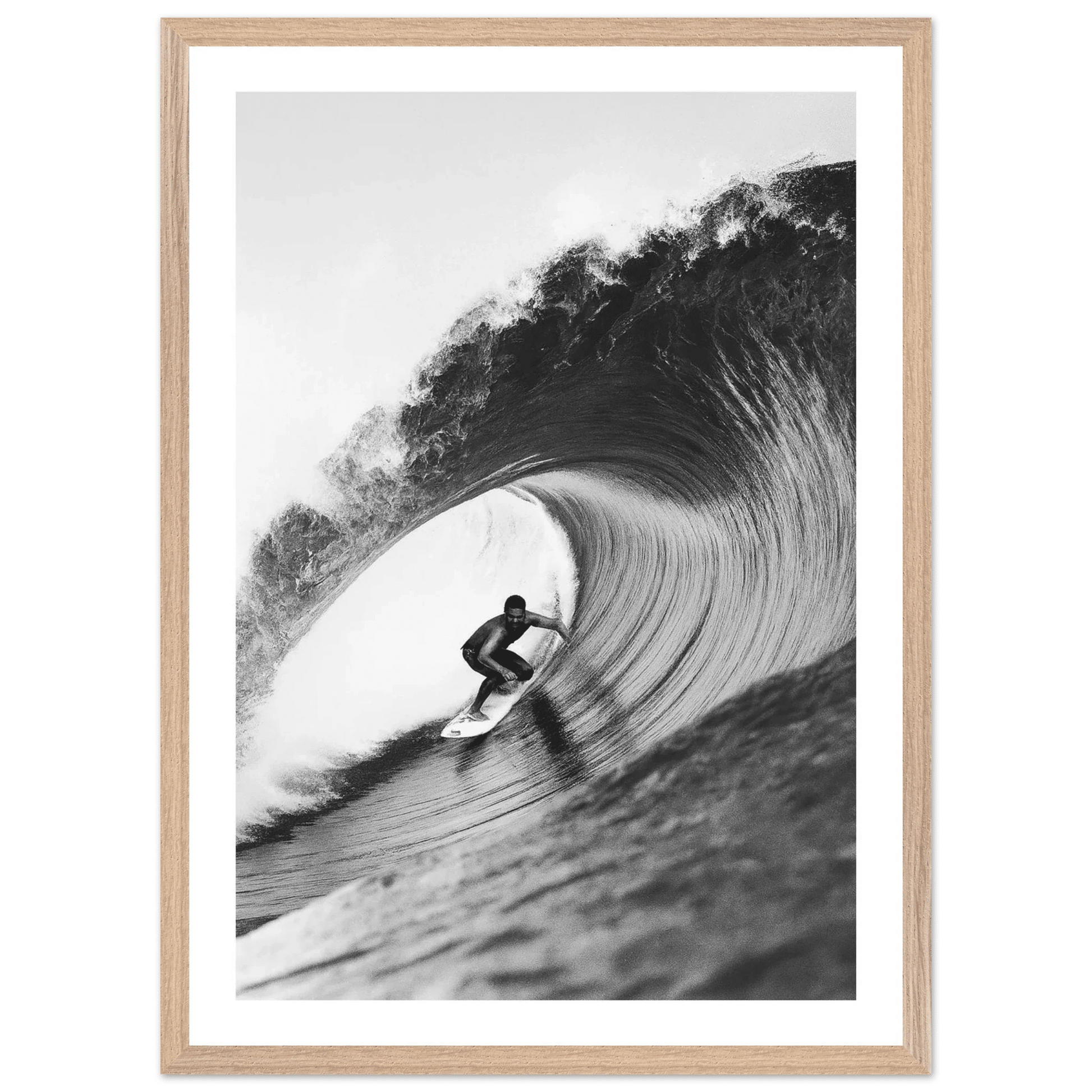 Cuadro Blanco y Negro Surf y Océano - La Casa Del Cuadro