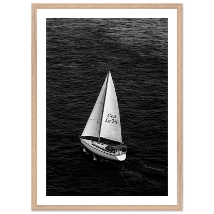 Cuadro Blanco y Negro Velero C'est La Vie - La Casa Del Cuadro