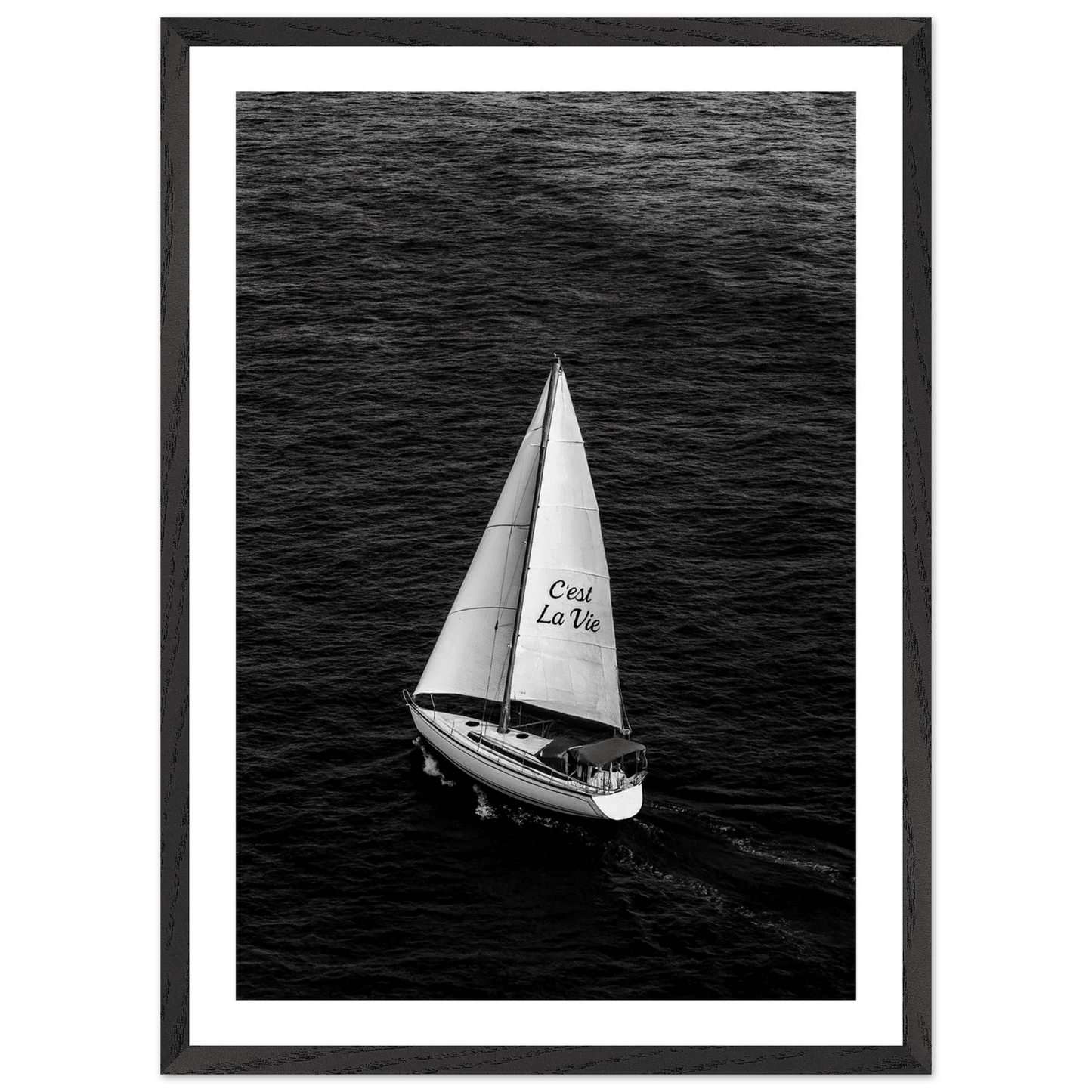 Cuadro Blanco y Negro Velero C'est La Vie - La Casa Del Cuadro