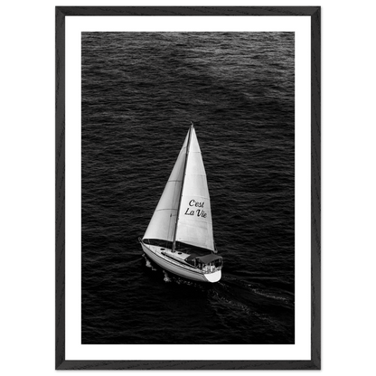 Cuadro Blanco y Negro Velero C'est La Vie - La Casa Del Cuadro