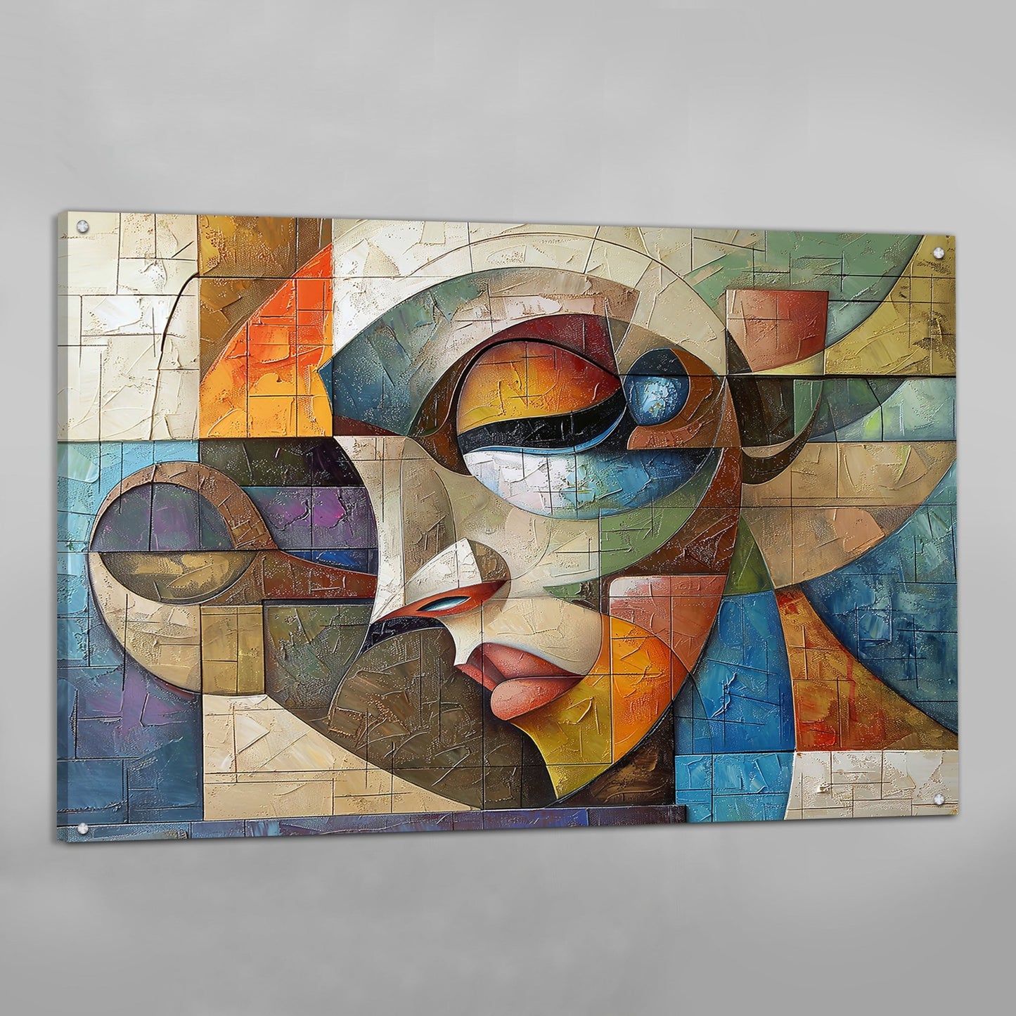Cuadro Cubismo Arte Geométrico - La Casa Del Cuadro