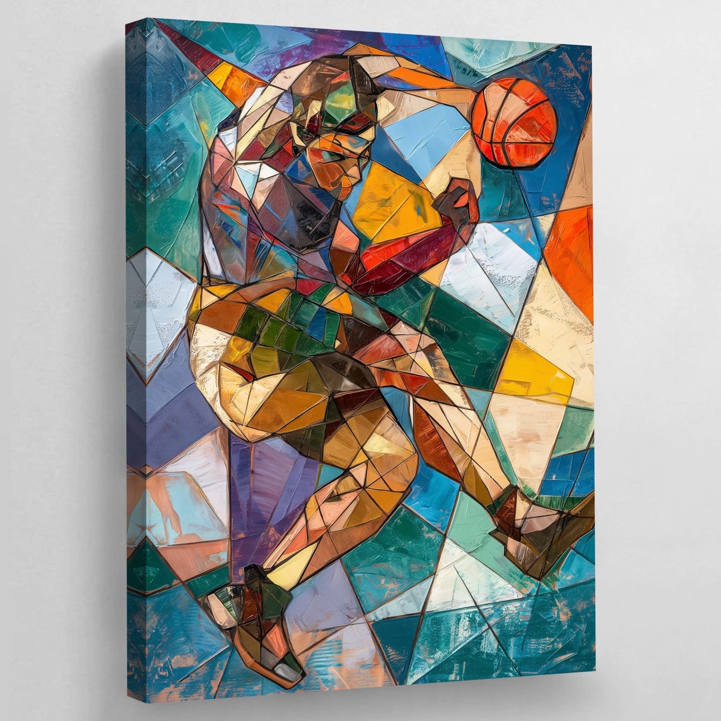 Cuadro Cubismo Baloncesto - La Casa Del Cuadro