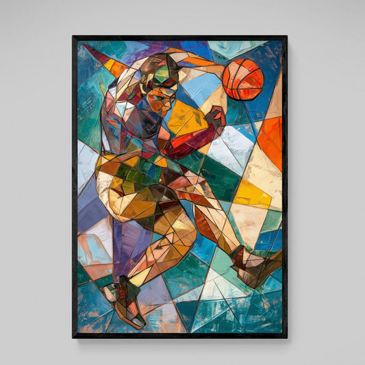 Cuadro Cubismo Baloncesto - La Casa Del Cuadro