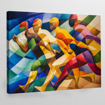 Cuadro Cubismo Figuras Abstractas - La Casa Del Cuadro