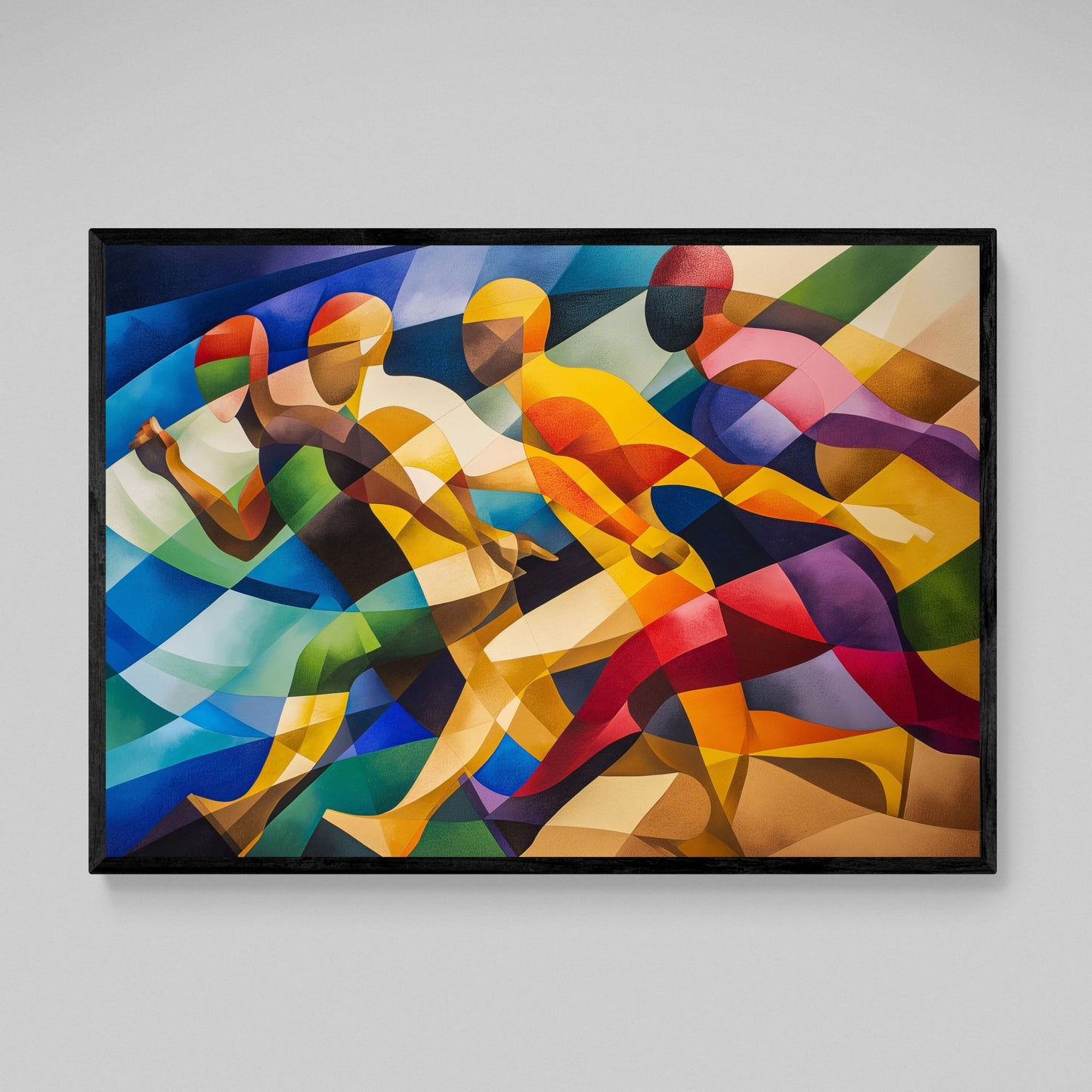 Cuadro Cubismo Figuras Abstractas - La Casa Del Cuadro