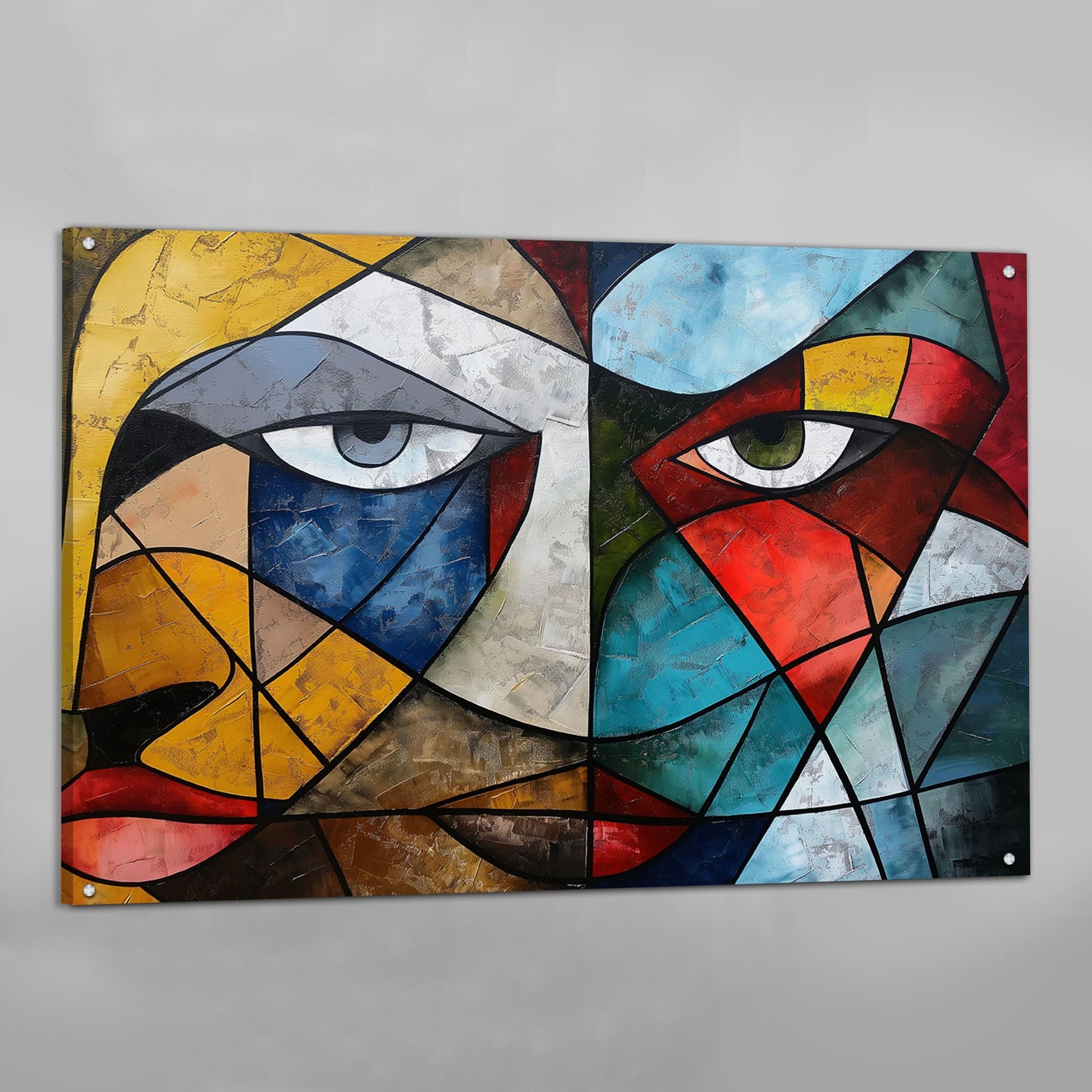 Cuadro Cubismo Miradas Entrelazadas - La Casa Del Cuadro