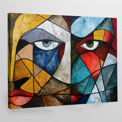 Cuadro Cubismo Miradas Entrelazadas - La Casa Del Cuadro
