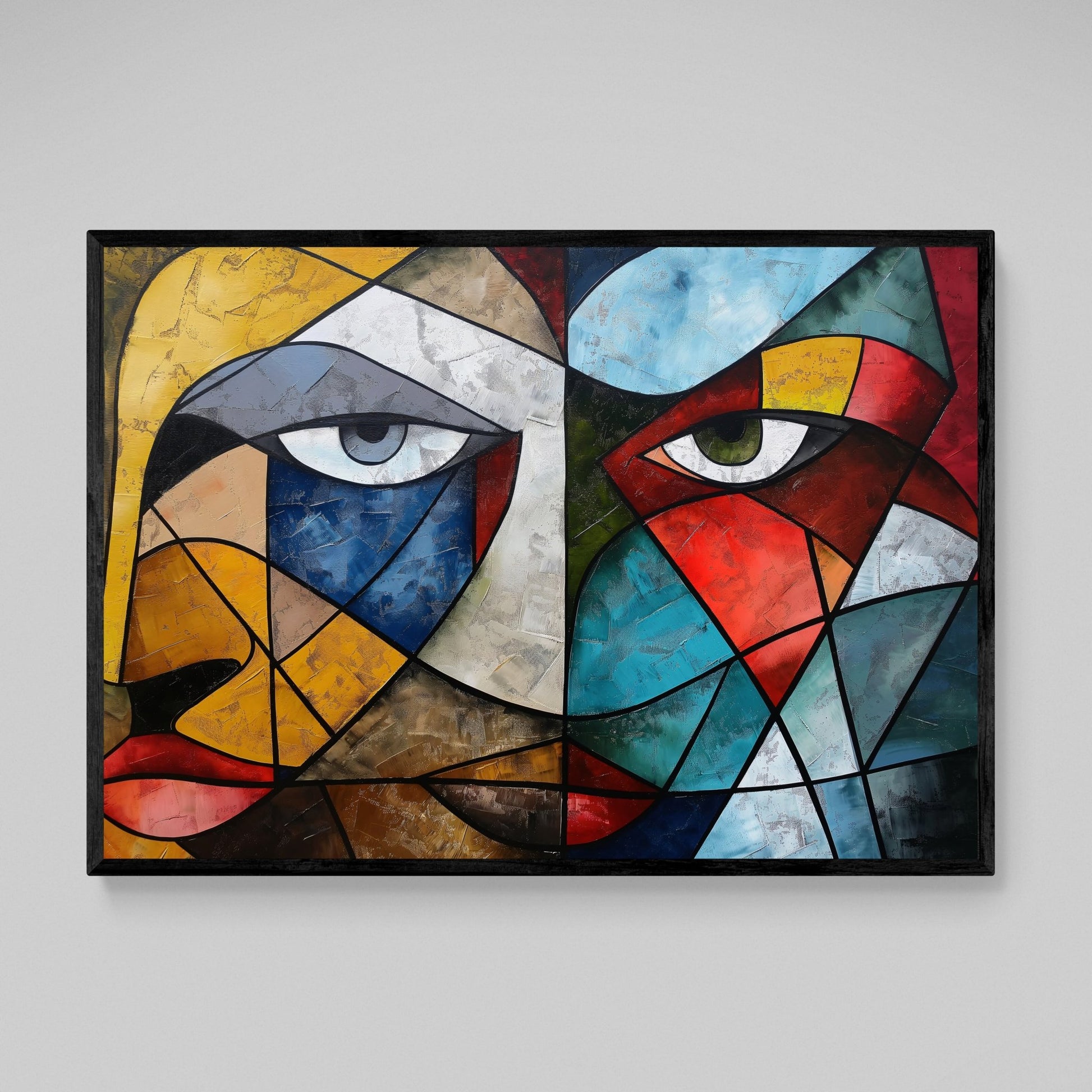 Cuadro Cubismo Miradas Entrelazadas - La Casa Del Cuadro