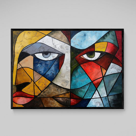Cuadro Cubismo Miradas Entrelazadas - La Casa Del Cuadro