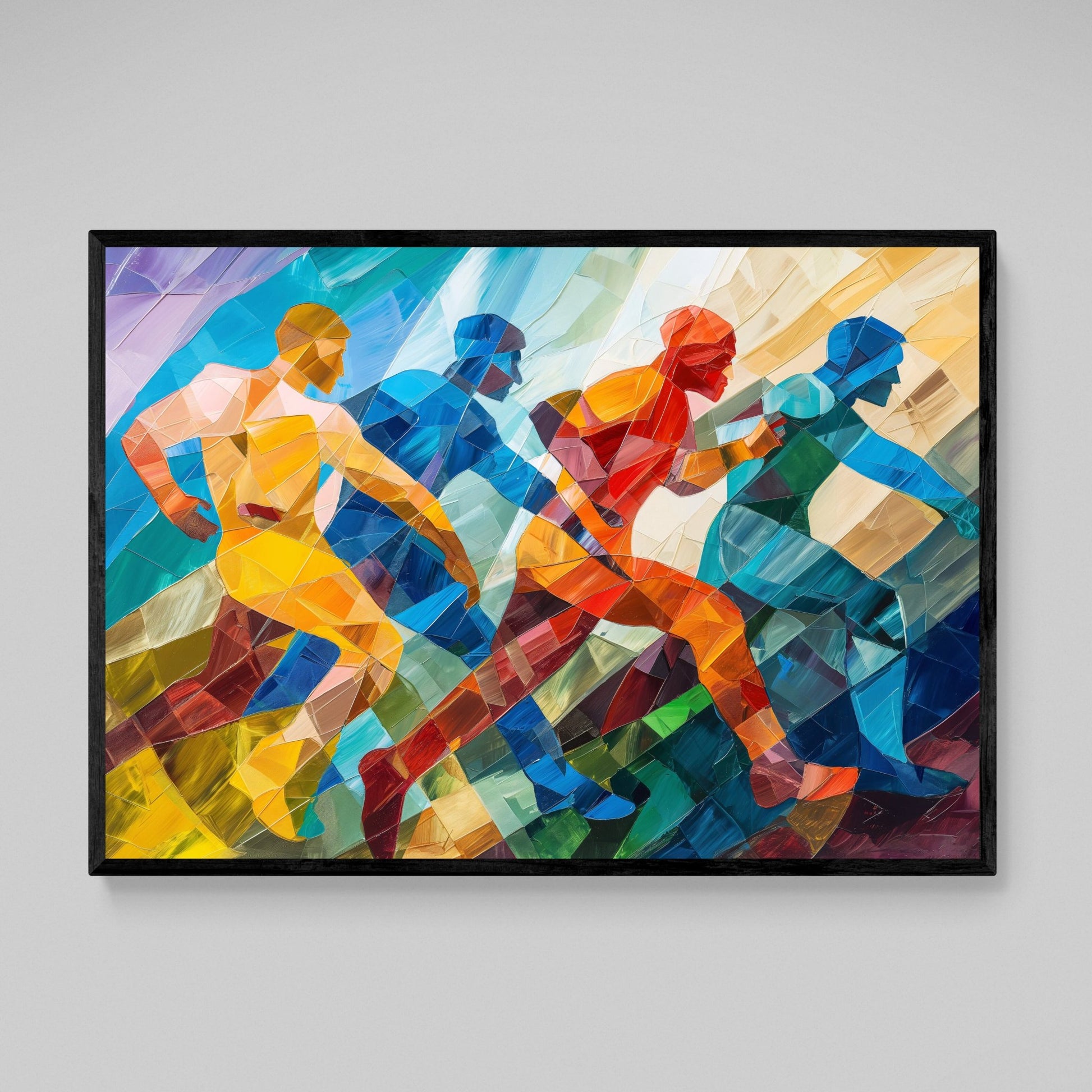 Cuadro Cubismo Movimiento Multicolor - La Casa Del Cuadro