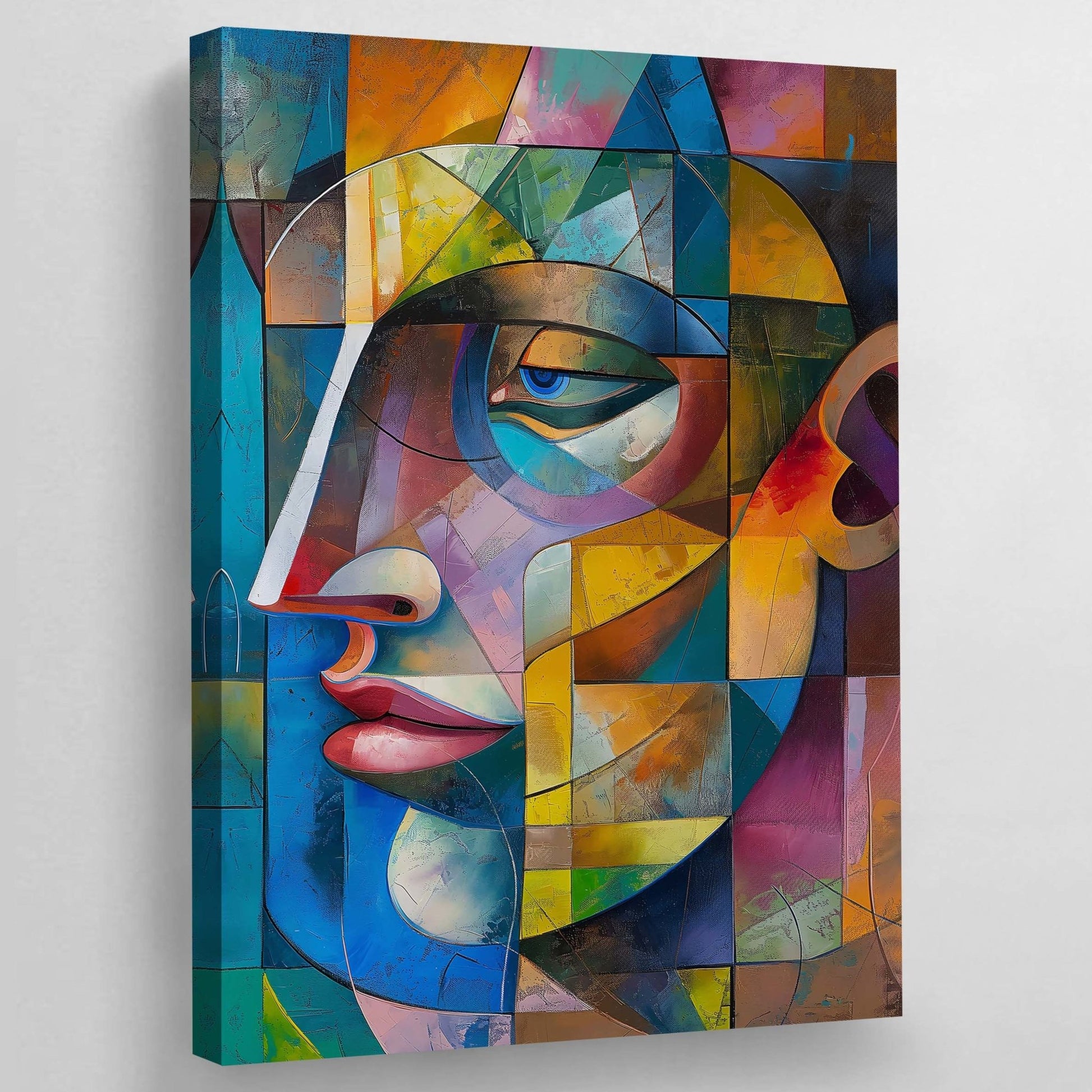 Cuadro Cubismo Retrato Geométrico - La Casa Del Cuadro