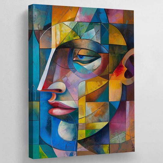 Cuadro Cubismo Retrato Geométrico - La Casa Del Cuadro